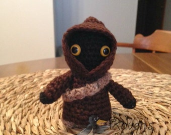 Jawa Inspired Amigurumi doll- MADE to ORDER- Star Wars Inspired dolls