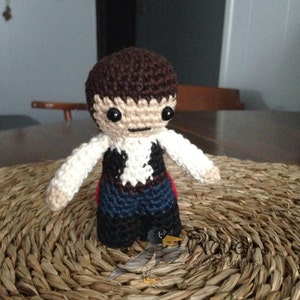 Han Solo Inspired Amigurumi doll- MADE to ORDER- Star Wars Inspired dolls