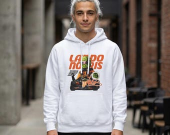 Sudadera con capucha inspirada en Lando Norris / Gráfico de piloto de carreras