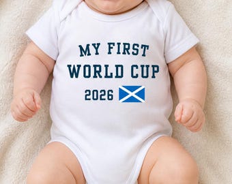 Personalised Scotland Baby Grow | World Cup 2026 Custom Name Vest