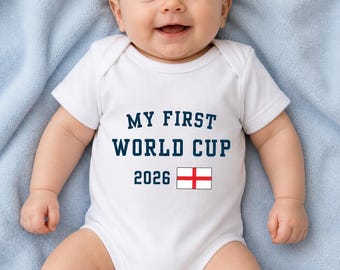 Personalised England Baby Grow | World Cup 2026 Custom Name Vest