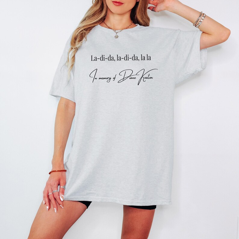 T-shirt Unisexe RIP Diane Keaton Style Vintage - Cadeau Commémoratif, Hommage Célébrité, Marque Deri