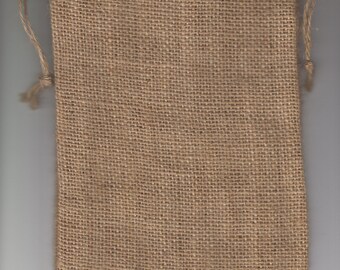 Burlap Jute Drawstring Bags 2 sizes Your choice