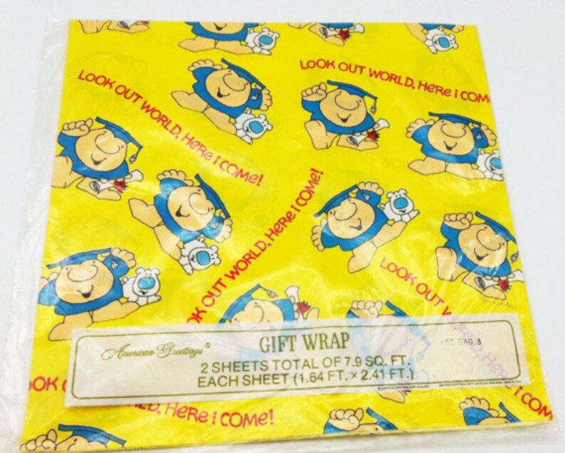 Vintage Ziggy Graduation Gift Wrap American Greetings - Etsy