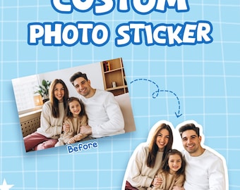 Custom Photo Stickers | Personalized Image Vinyl Sticker | Waterproof Die Cut Decal