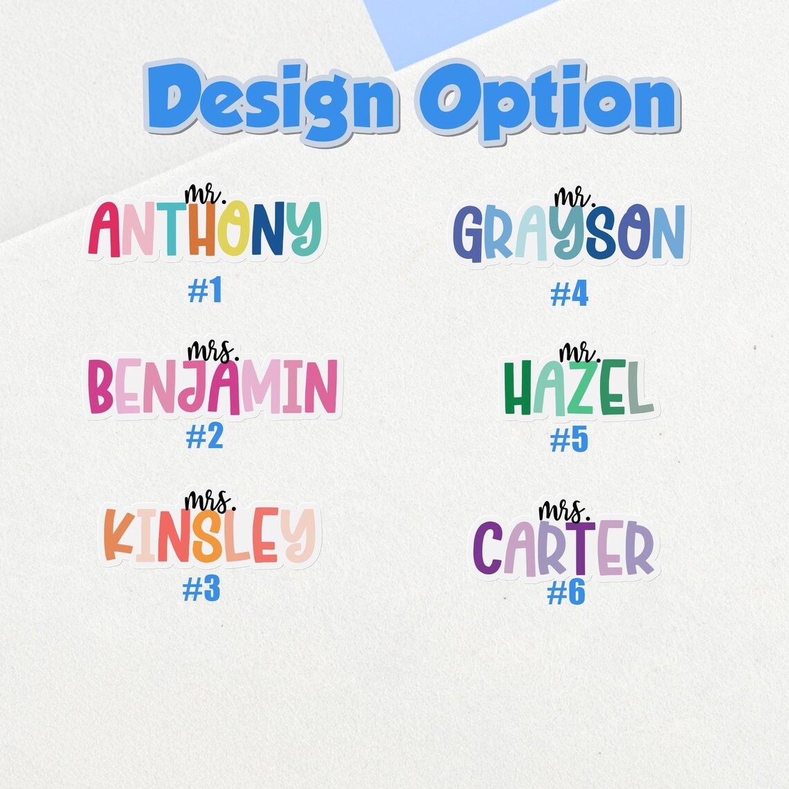 Custom Name Stickers | Personalized Waterproof Vinyl Decals - Etsy