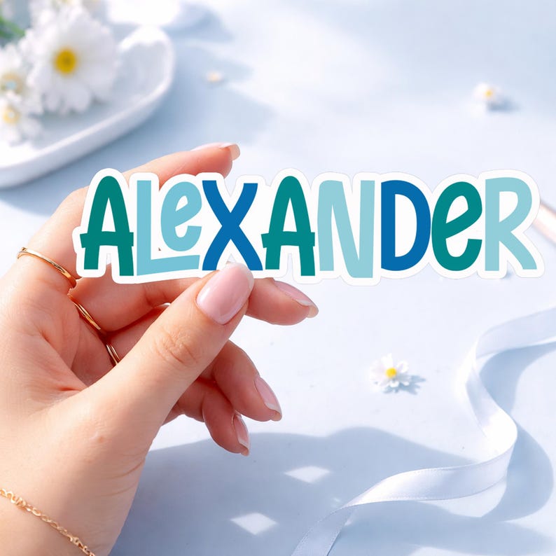 Custom Name Stickers | Waterproof Vinyl Decals for Laptop Water Bottle Bild 5