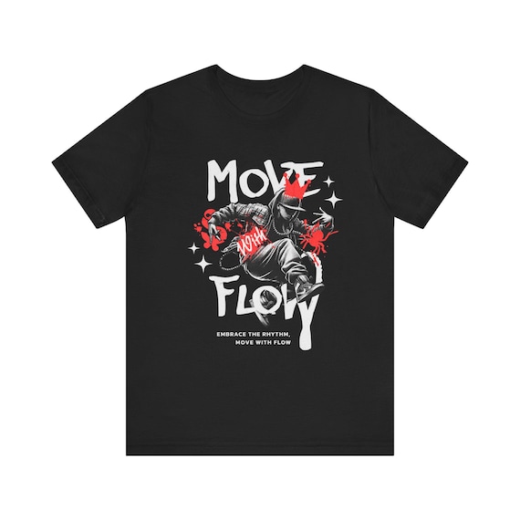 Unisex 'Move with Flow' Graphic Tee - Fitness & Casual Wear