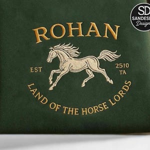 Rohan Embroidered Sweatshirt – The Two Towers, Hobbiton & Middle Earth Fantasy Book Gift