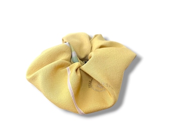 Oversized Silk Kimono Scrunchie, Vintage Furisode Hair Tie, Handmade Japanese Accessory