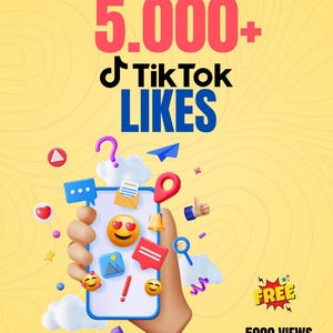 TikTok 5000+ Likes + 5000 Free Views | 100% Safe & Permanent | Fast Delivery + BONUS - How to buy GUIDE!