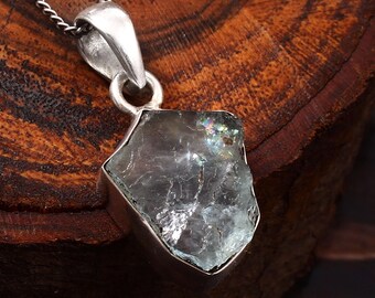 Aquamarine Silver Pendant | March Birthstone Necklace | Gift For Women