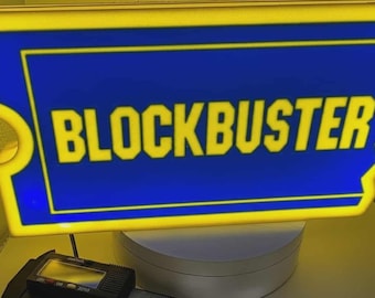 Caja de luz estilo Blockbuster: Sé amable y rebobina tus recuerdos