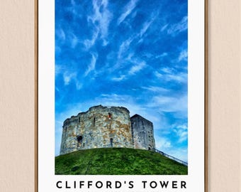 Clifford's Tower Art Print | York Photography | North Yorkshire Home Decor | Digital Download