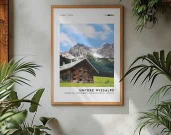 Untere Weisalpe Mittelberg | Austrian Alps Photography Print | Kleinwalsertal Wall Art | Digital Download