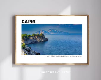 Capri Seascape Print | Italian Coastal Wall Art Poster | Digital Download