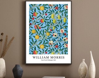 William Morris Four Fruits Wallpaper Print | Vintage Botanical Wall Art Poster | Digital Download