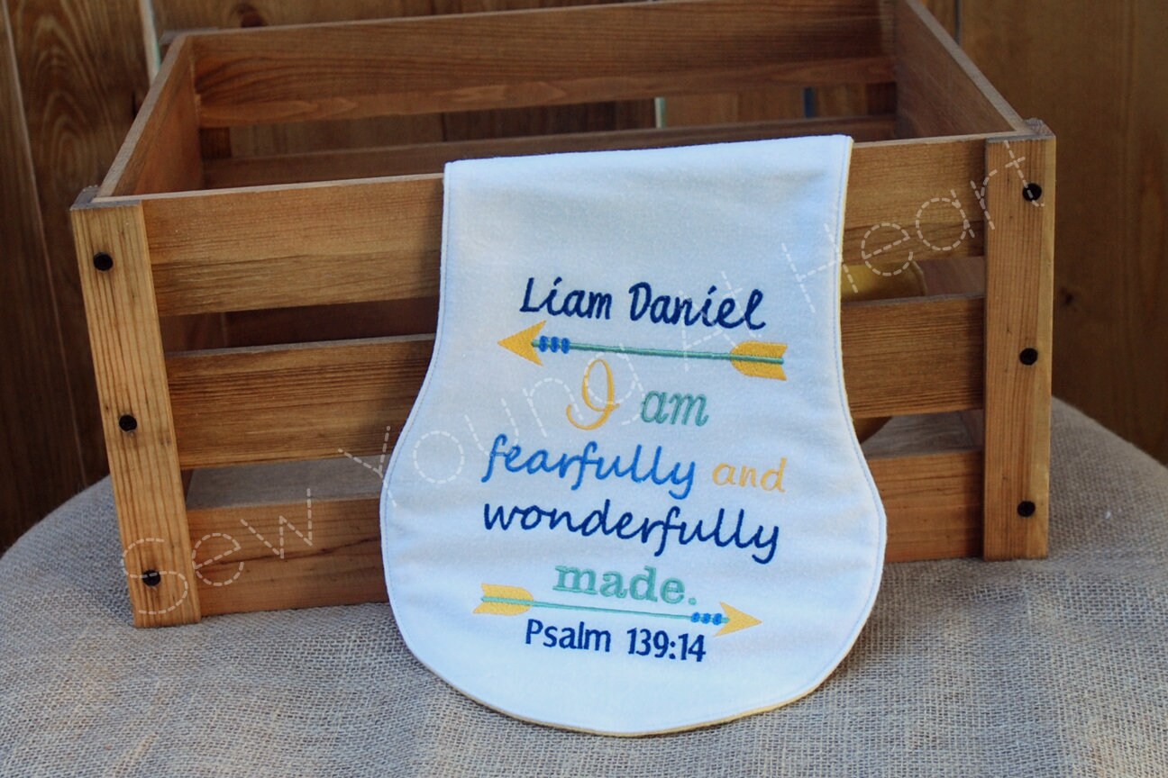 Set of Three Bible Verse Burp Cloths Arrows Aztec Native Etsy