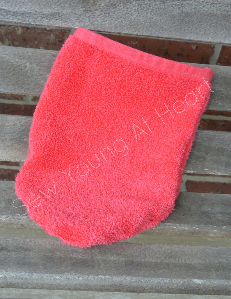 Baby Bath Apron Towel Bright Coral With or Without Monogram Etsy