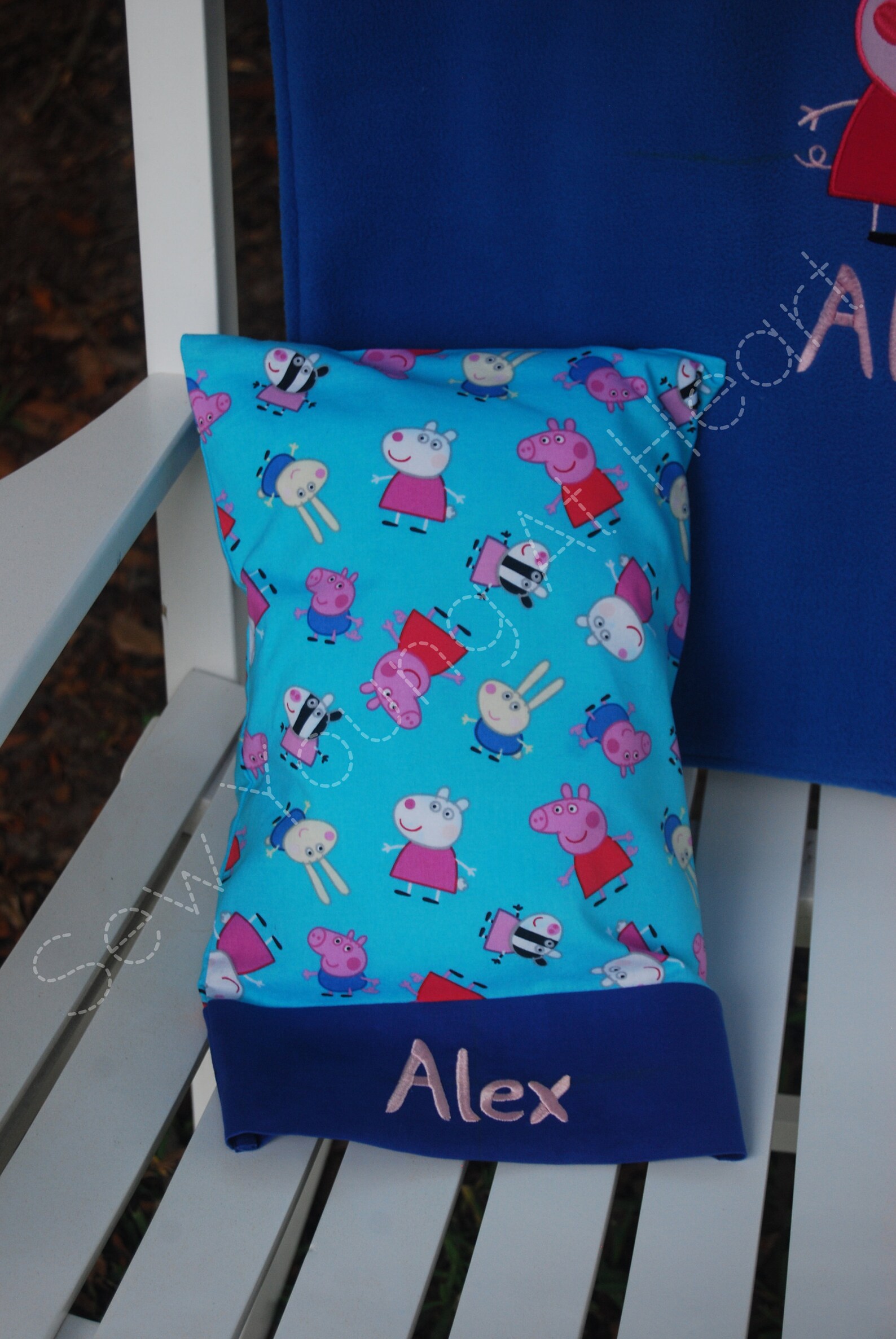 Peppa Pig Nap Set Large Fleece Blanket Pillowcase and Pillow Etsy