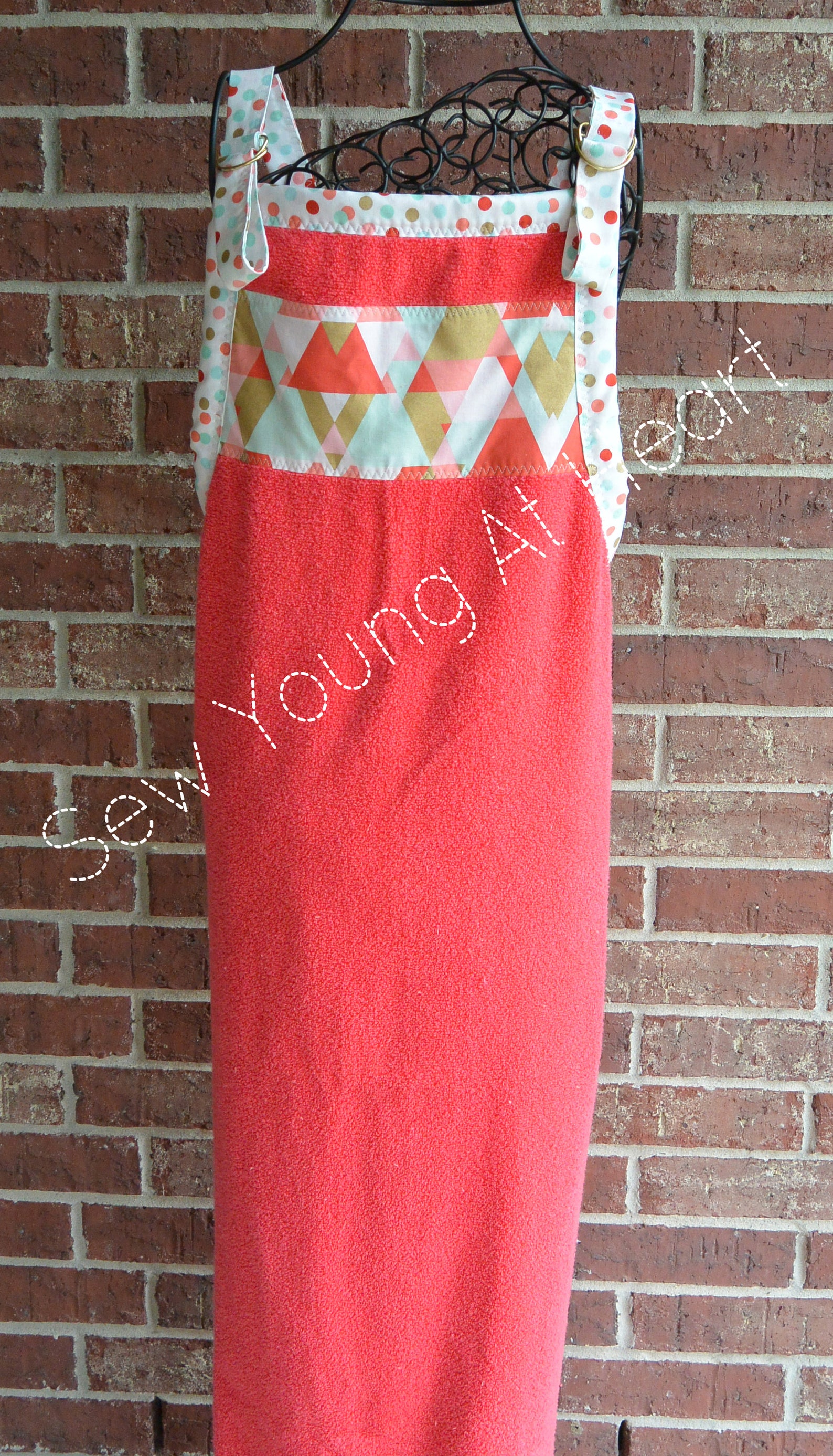 Baby Bath Apron Towel Bright Coral With or Without Monogram Etsy