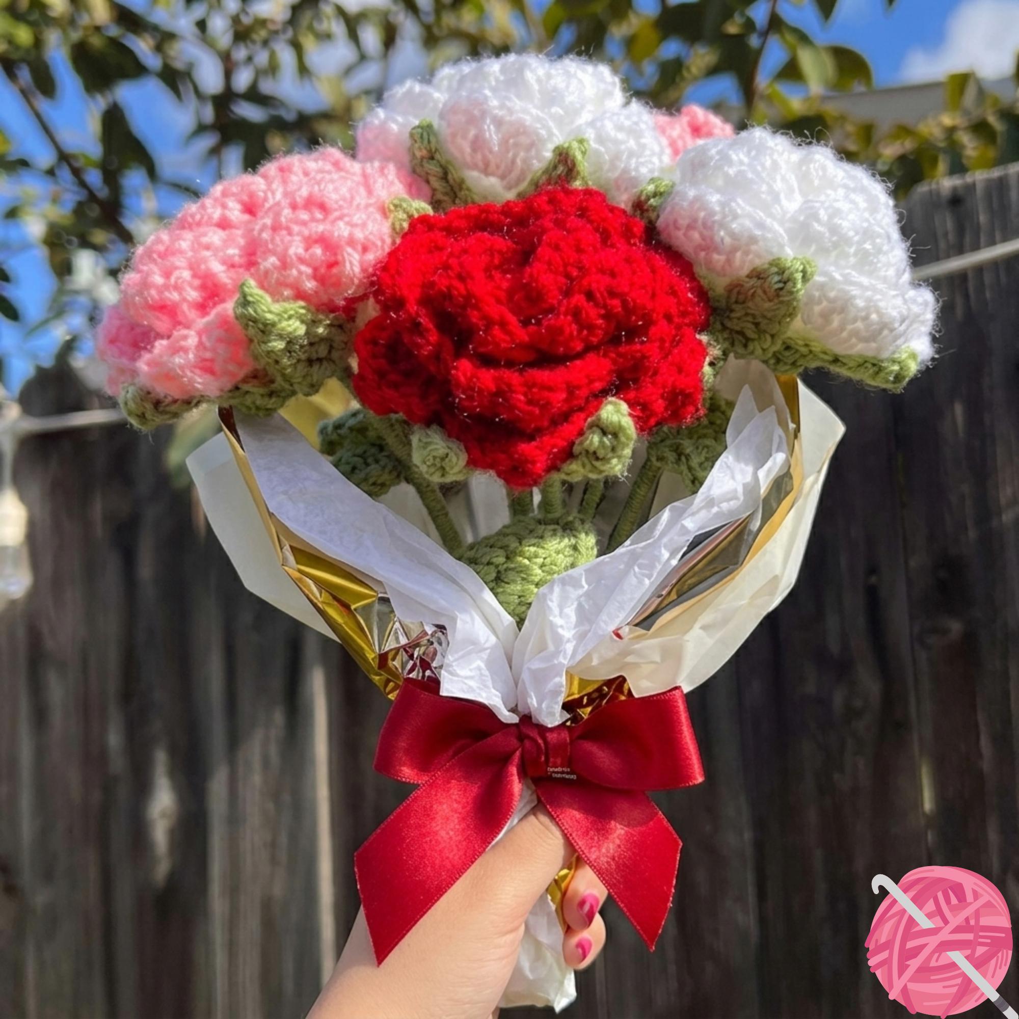 30 Crochet Patterns for Gifts, Decor, Accessories, and Amigurumi 29 Crochet Flower Bouquet Pattern with Roses