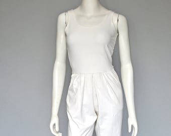 vintage 1980s Bettina Riedel white catsuit XS-M