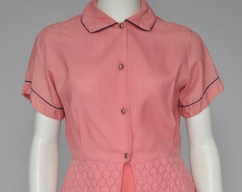 vintage 1940s coral pink loungewear set XS-M