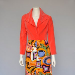 vintage 1960s 70s psychedelic print quilted maxi dress S/M