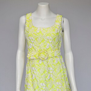vintage 1960s bright yellow mod dress set XS/S