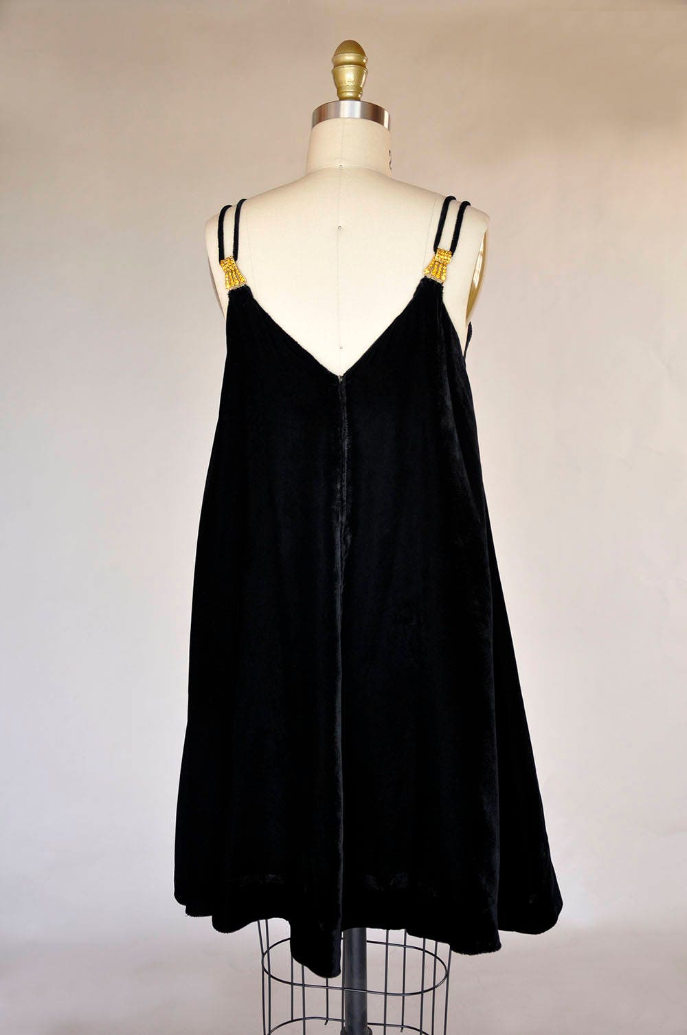 Christian DIOR dress vintage 60s black velvet trapeze style | Etsy