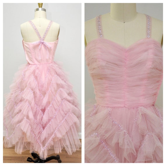 1950s Will Steinman dress | vintage 50s rose pink