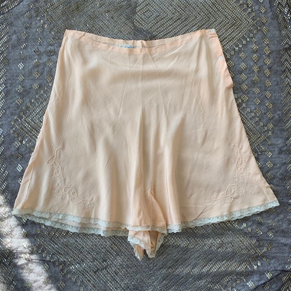 1930s peach silk tap pants panties S/M