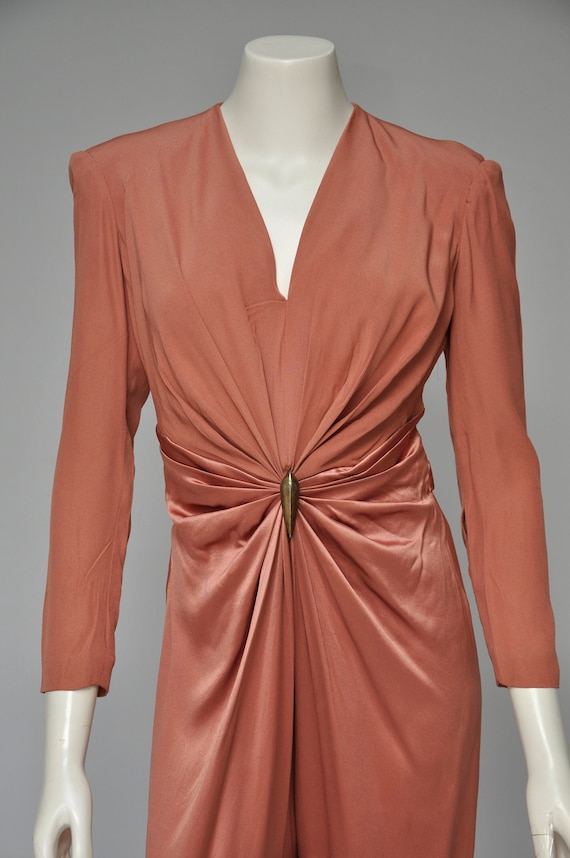 vintage 1980s does 40s Anne Klein copper party jum