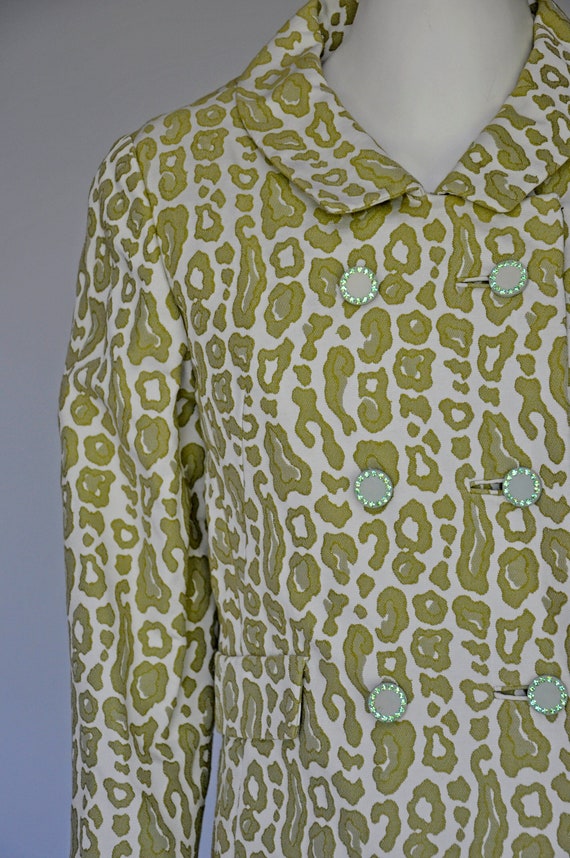 1960s leopard print 3 piece skirt set XS