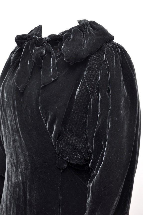 1930s black silk velvet coat XS/S/M