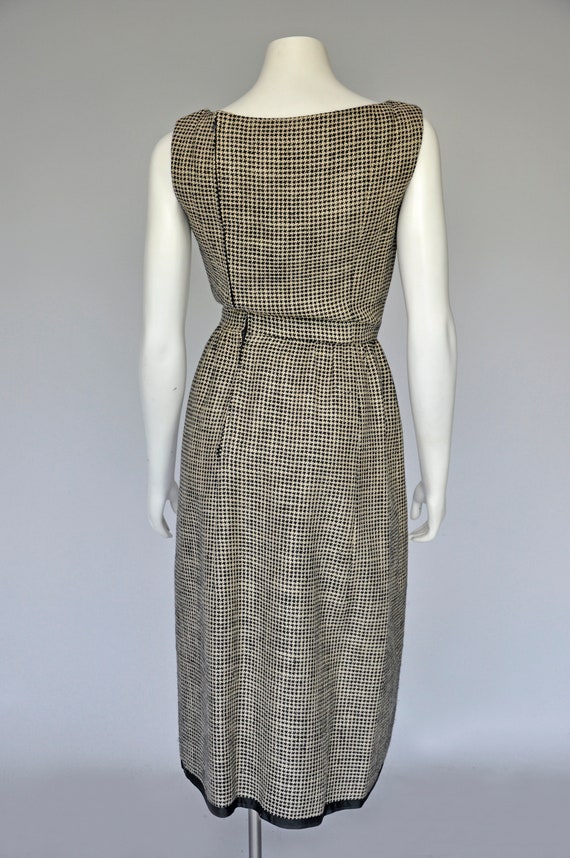 vintage 1960s wool houndstooth Galanos dress set … - image 6