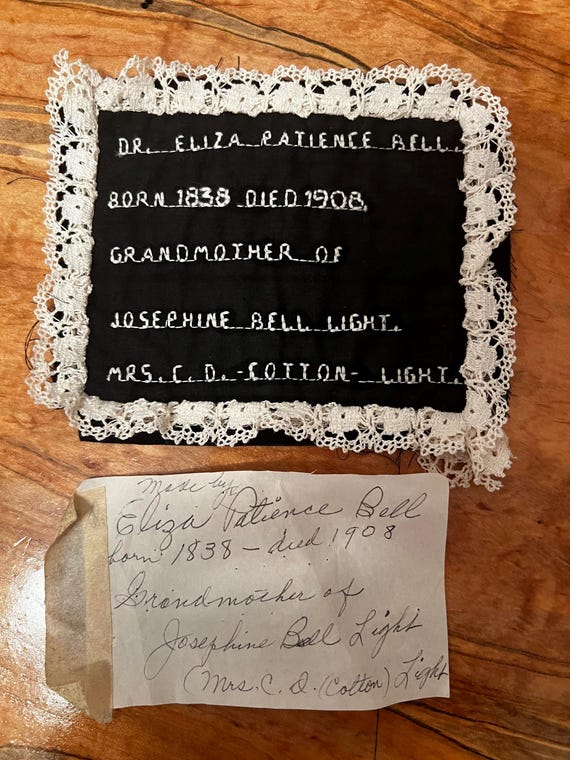 antique Victorian Edwardian black floral calico c… - image 10