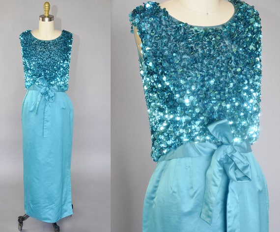 aqua blue sequin dress