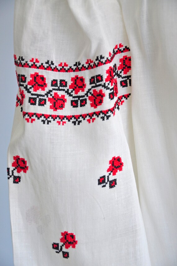 40s vintage ethnic embroidered peasant blouse M/L