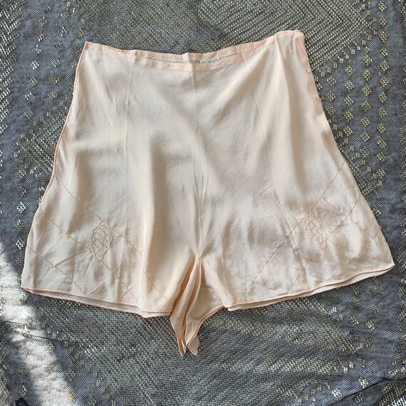 1930s peach silk tap pants panties XS/S