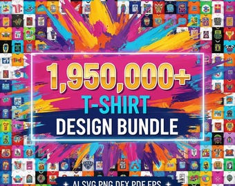 Paquete de 1.950.000 SVG con gráficos divertidos: citas sarcásticas, memes humorísticos y diseños de texto retro.