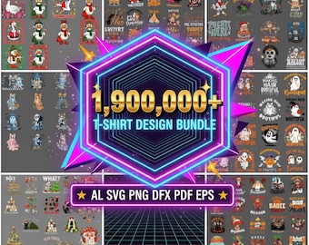 Paquete SVG de 1.900.000 memes: citas divertidas, humor sarcástico y diseño de camisetas retro.