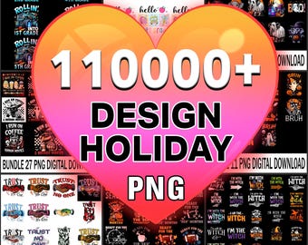 Paquete de más de 110 000 PNG navideños: frases humorísticas, familia navideña, equipo a juego y arte de sublimación.