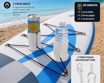 3D-geprinte accessoirekit voor SUP-boards: 2 bekerhouders + 2 peddelhouders voor SUP-boards
