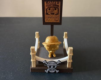 Funko Pop displaystandaard - One Piece samenwerking - 3D-geprint - Houder voor Wanted-tags