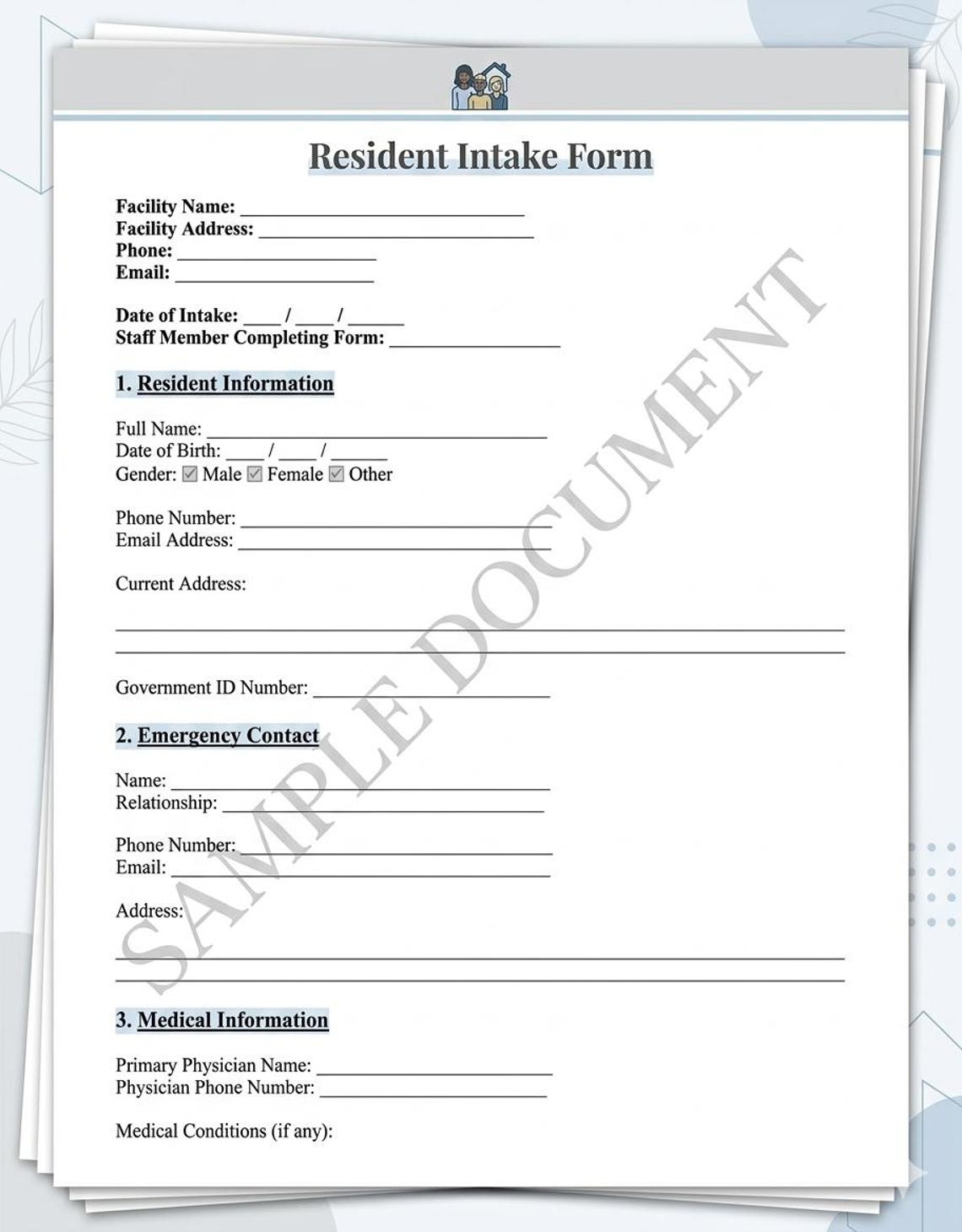 Qld Rshq Hsu Form Template.pdf Independent Living Facility Bundle | Group Home Business | 15 Editable ...