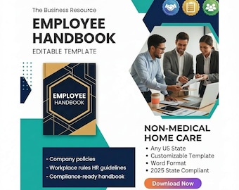 Home Care Mitarbeiter Handbuch Vorlage | Bearbeitbare Makler-Richtlinie (MS Word, PDF-Datei enthalten)