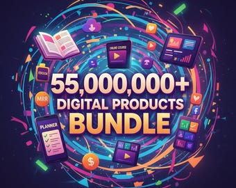 55.000.000+ Digitale Produkte Mega Bundle | PLR & Wiederverkaufsrechte | Vorlagen, Grafiken, Kursen | Herunterladen