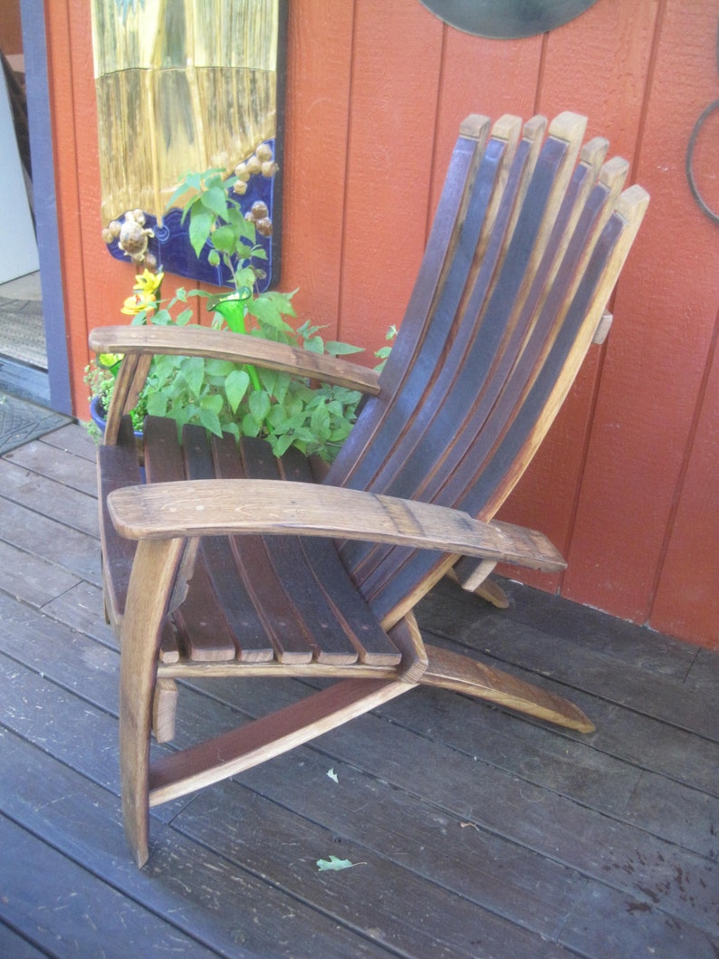 Wine Barrel Adirondack Chair Etsy